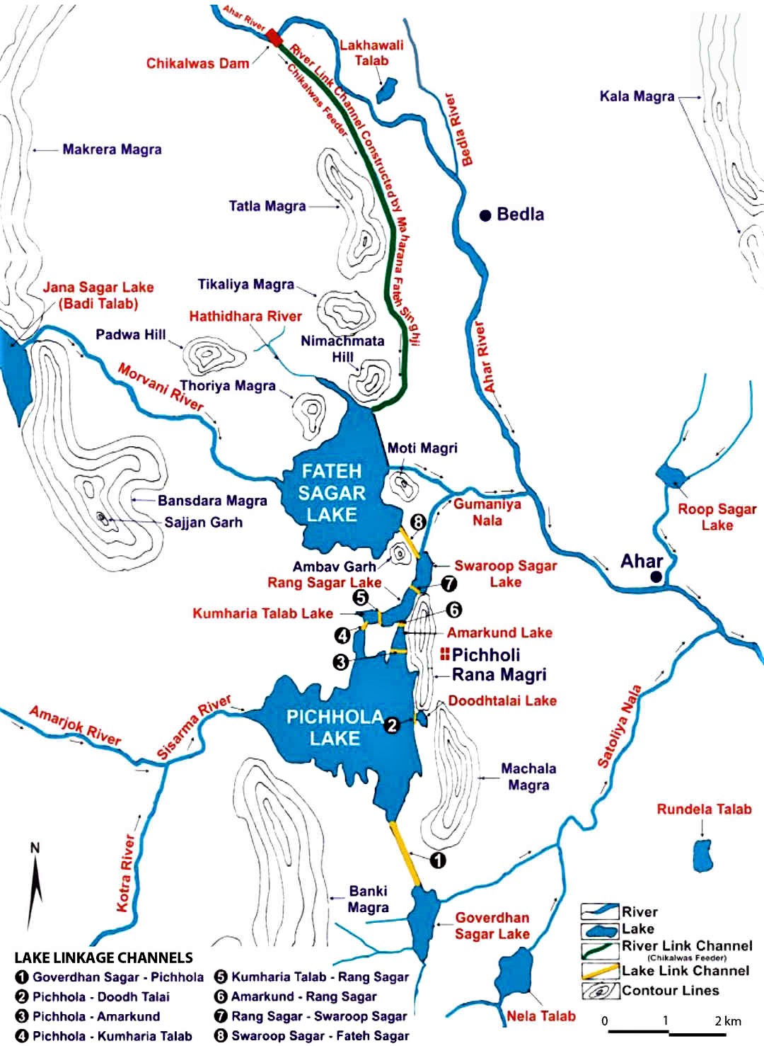 udaipur tourist map