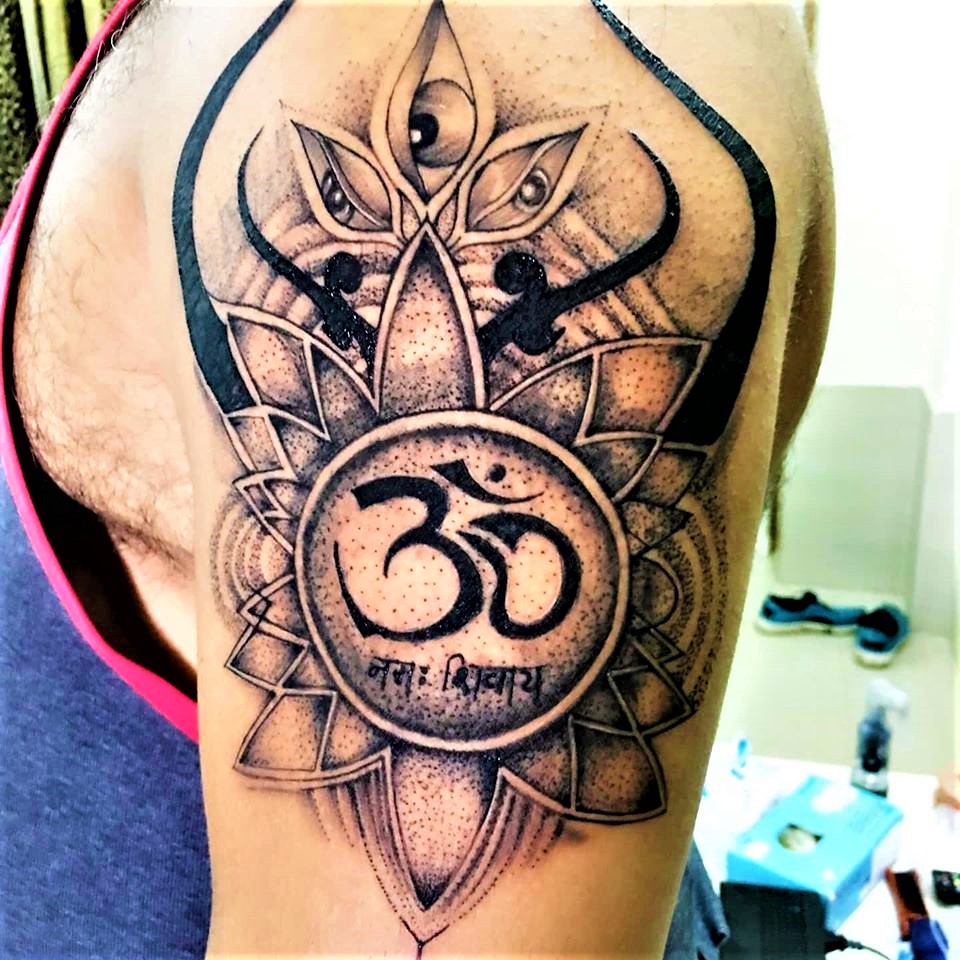 Om Namah Shivaya Tattoo - Rajveer Singh